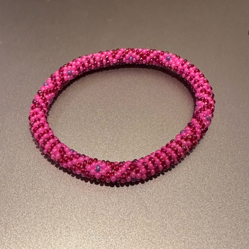 Lily and Laura Multi-colored Berry Pink and Red Beaded Bracelet